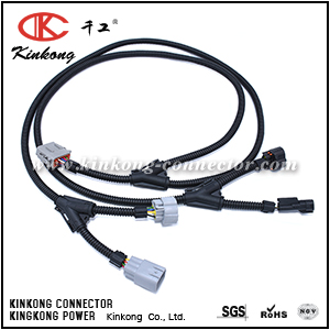 Automotive wiring harness with 6 pin Deutsch connector and denso connector WD003