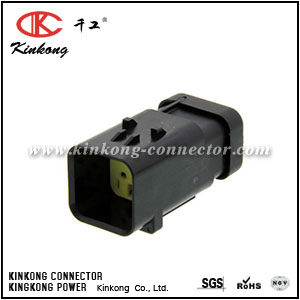 1717675-3 6 pin male plastic connector