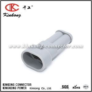 282104-2  AMP SUPERSEAL 1.5, 6mm Pitch, 2 Way, 1 Row Female Straight Connector Housing CKK7021G-1.5-11