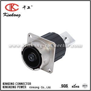 RTHP0161PN-H1 8MM SINGLE SQUARE FLANGE RECEPTACLE, MALE, HIGH AMPERAGE, FLAT TAIL, 630V, SHELL SIZE 16