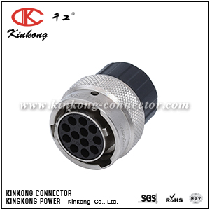 RT061412SNHEC03 PLUG, FEMALE, WITH SILICONE O-RING SEAL AND END CAP WITH INDIVIDUAL REAR WIRE SEAL, 12 CONTACTS, SIZE 16, 14-26AWG, 13A 300V, SHELL SIZE 14. COMPATIBLE TO PART 192993-0053