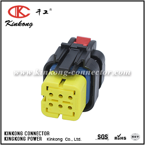 776433-3 6 hole receptacle wiring socket automotive connector