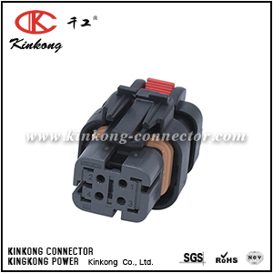 776487-2 4 hole black plastic auto electric connector