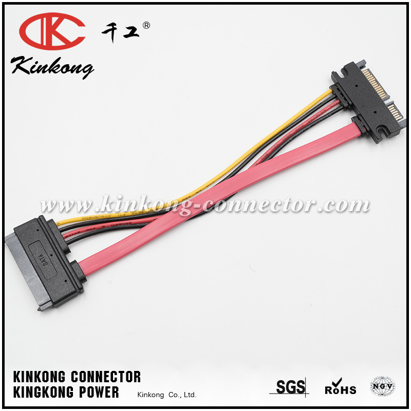 Female Slimline SATA to Male Straight SATA Cable